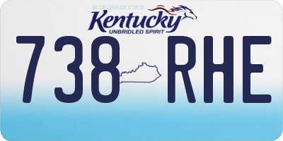 KY license plate 738RHE