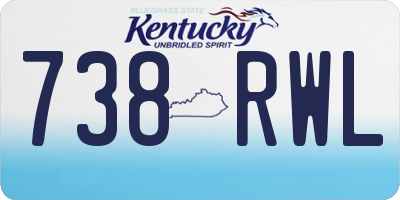 KY license plate 738RWL