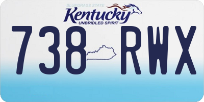 KY license plate 738RWX