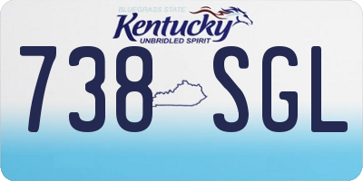 KY license plate 738SGL