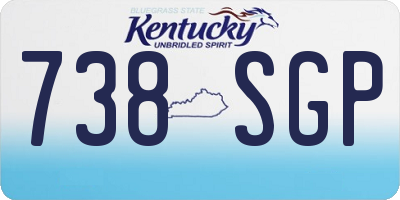 KY license plate 738SGP
