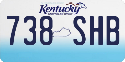 KY license plate 738SHB
