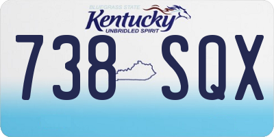 KY license plate 738SQX