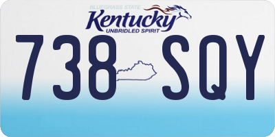 KY license plate 738SQY