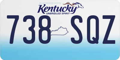 KY license plate 738SQZ