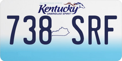 KY license plate 738SRF