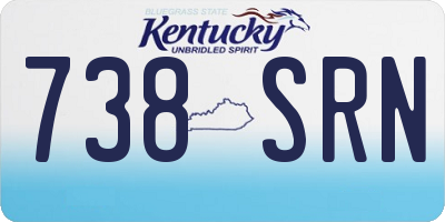 KY license plate 738SRN