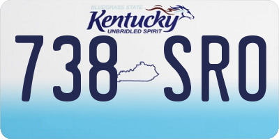 KY license plate 738SRO