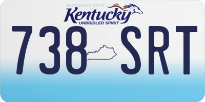 KY license plate 738SRT