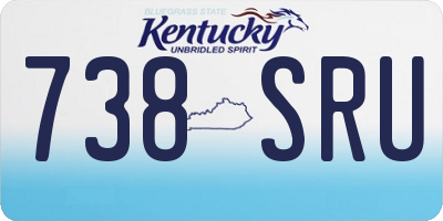 KY license plate 738SRU