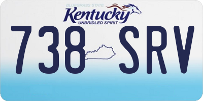 KY license plate 738SRV