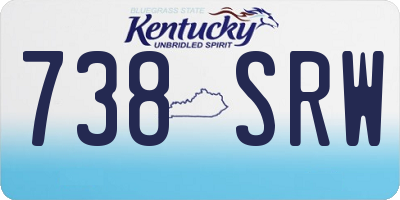 KY license plate 738SRW