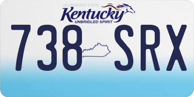 KY license plate 738SRX