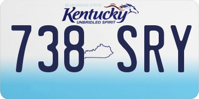 KY license plate 738SRY