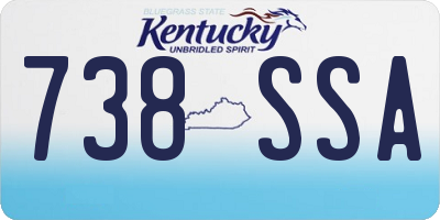 KY license plate 738SSA