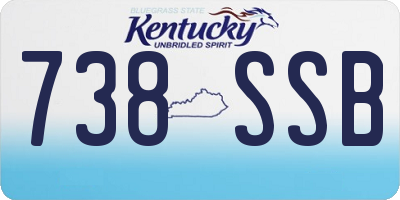 KY license plate 738SSB