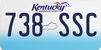 KY license plate 738SSC