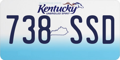KY license plate 738SSD