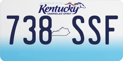 KY license plate 738SSF