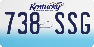 KY license plate 738SSG
