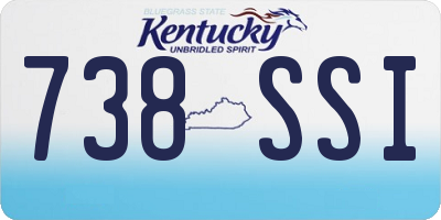 KY license plate 738SSI