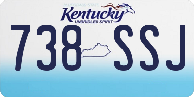 KY license plate 738SSJ