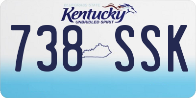 KY license plate 738SSK