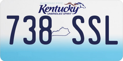 KY license plate 738SSL