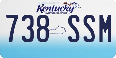 KY license plate 738SSM