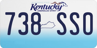 KY license plate 738SSO