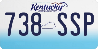KY license plate 738SSP