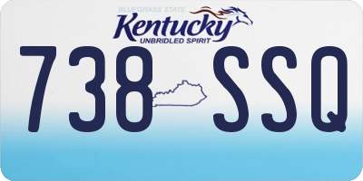 KY license plate 738SSQ