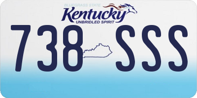 KY license plate 738SSS