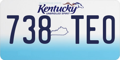 KY license plate 738TEO