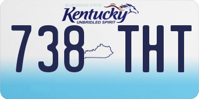 KY license plate 738THT