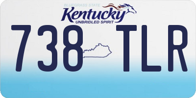 KY license plate 738TLR