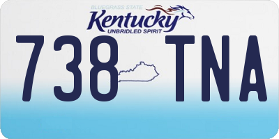 KY license plate 738TNA