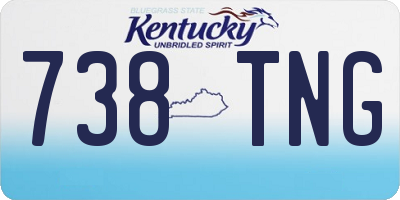 KY license plate 738TNG