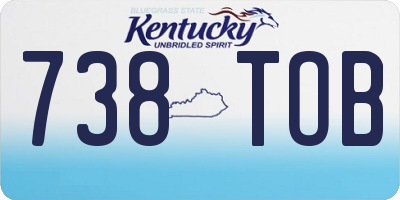 KY license plate 738TOB
