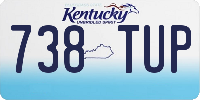 KY license plate 738TUP