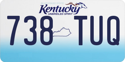 KY license plate 738TUQ