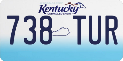 KY license plate 738TUR
