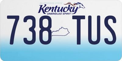 KY license plate 738TUS