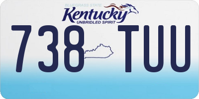 KY license plate 738TUU