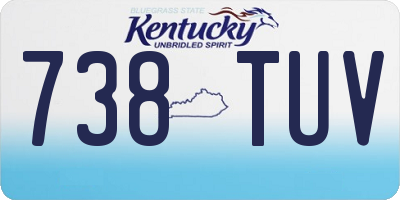 KY license plate 738TUV