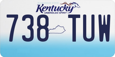 KY license plate 738TUW