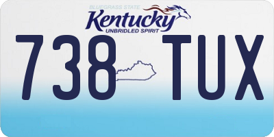 KY license plate 738TUX