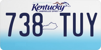 KY license plate 738TUY