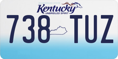 KY license plate 738TUZ