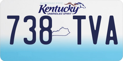 KY license plate 738TVA